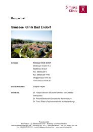 Kurzportrait Simssee Klinik Bad Endorf