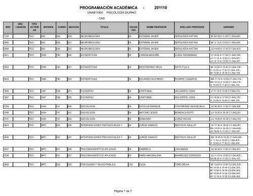 201110 PROGRAMACIÃN ACADÃMICA -