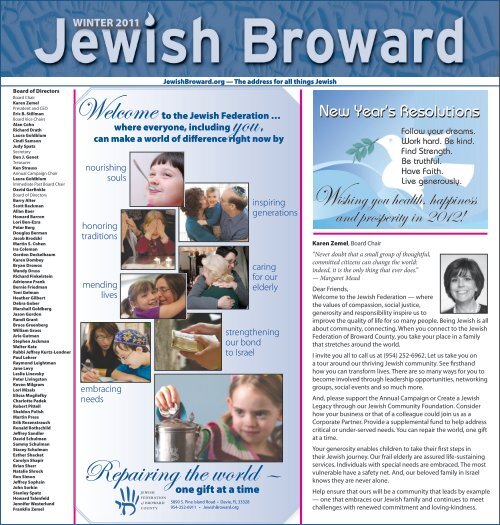 Welcome Repairing the world - Jewish Federation of Broward County.