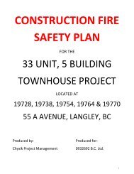 CONSTRUCTION FIRE SAFETY PLAN - Chysik Project Management