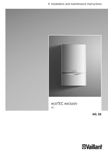 Installasjon ecoTEC exclusiv 146-276 - Vaillant