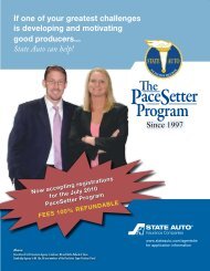 PaceSetter - The PaceSetter Program - State Auto