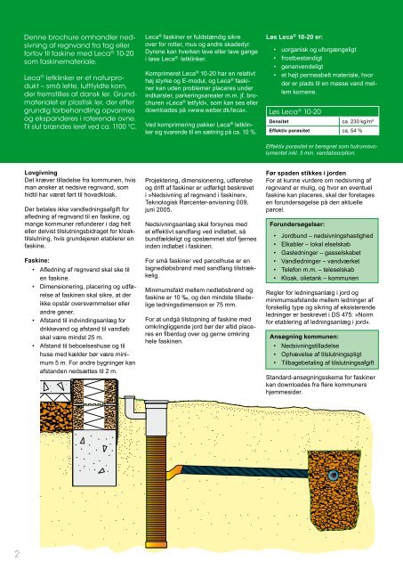 Leca® faskine Krav - Dimensionering - Weber