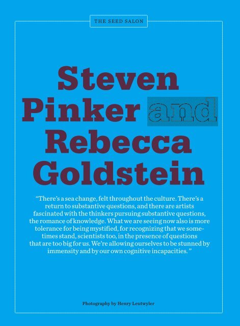 The Seed Salon - Steven Pinker