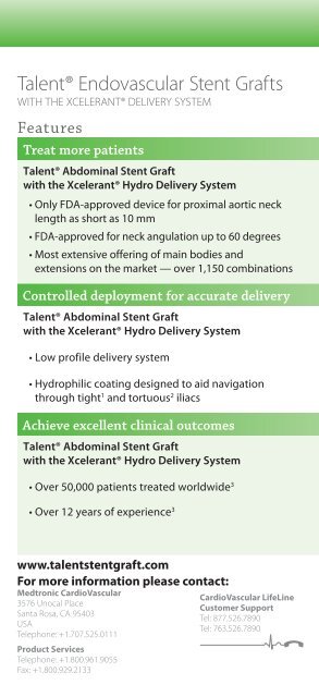 Talent® Endovascular Stent Grafts