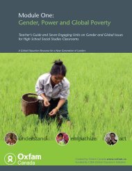 Module One: Gender, Power and Global Poverty - Oxfam Canada