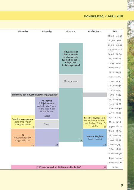 Wissenschaftliches Programm - Zurück zu SWDGU.DE