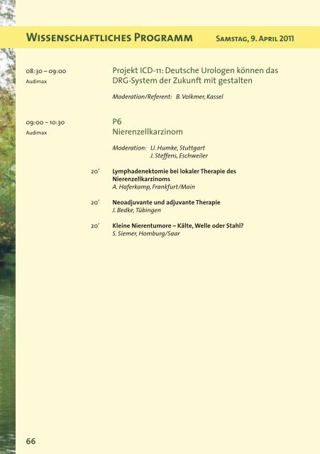 Wissenschaftliches Programm - Zurück zu SWDGU.DE