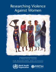 Researching Violence Against Women A Practical Guide For Path