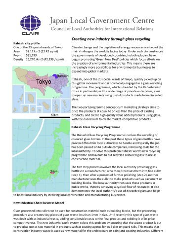 Creating new industry through glass recycling - Japan Local ...