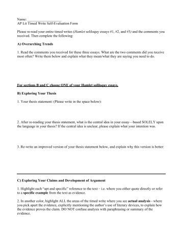 Self evaluation worksheet for writing