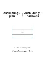 Ausbildungsplan / Ausbildungsnachweis - Steuerberaterkammer ...