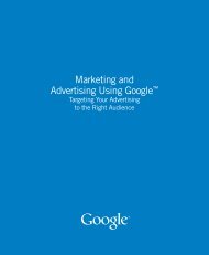 Marketing and Advertising Using Googleâ¢