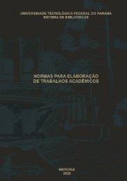 Normas para elaboração de trabalhos acadêmicos - UTFPR