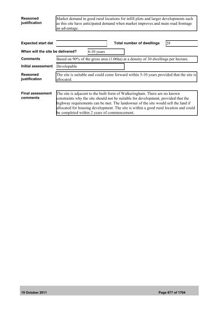 October 2011 Bassetlaw District Local Development Framework