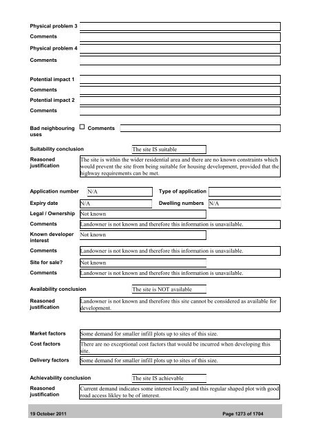 October 2011 Bassetlaw District Local Development Framework