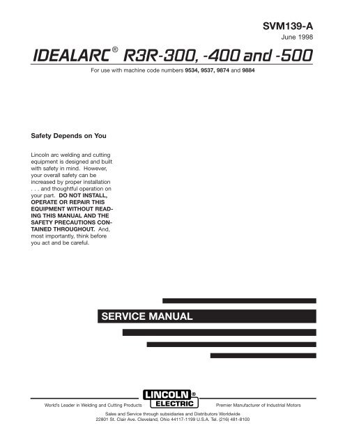 Idealarc R3r 300 400 And 500 Red D Arc