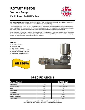 RP50B Seal Oil Purifier Vacuum Pump.pub - US Vacuum Pumps