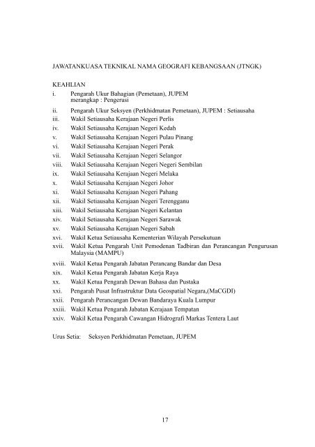 Garis Panduan Penentuan Nama Geografi pada tahun 2005