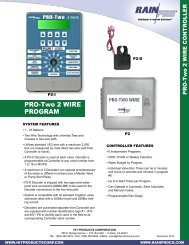 Pro-Two 2 Wire Controller - Hit Products Corporation