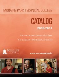 moraine park technical college catalog