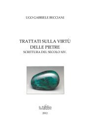 TRATTATI SULLA VIRTÙ DELLE PIETRE - ugobecciani.it