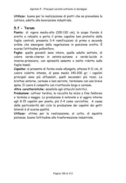 Il carciofo [file .pdf] - Sardegna Agricoltura