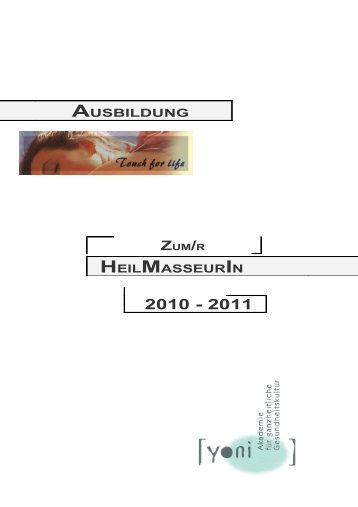AUSBILDUNG HEILMASSEURIN - Yoni Academy