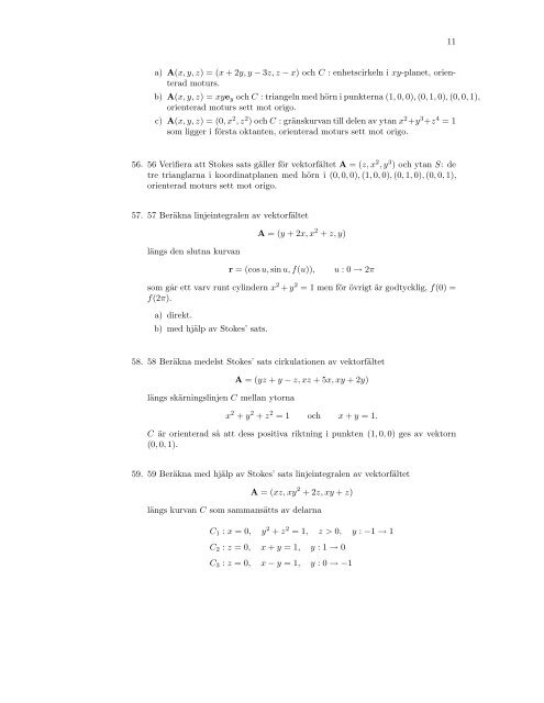 Exempelsamling Vektoranalys