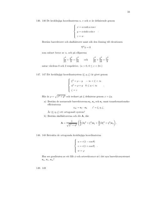 Exempelsamling Vektoranalys