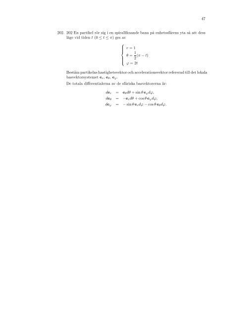 Exempelsamling Vektoranalys