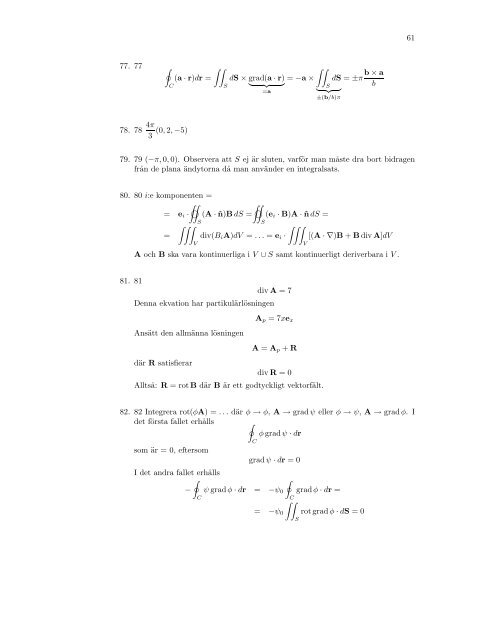 Exempelsamling Vektoranalys