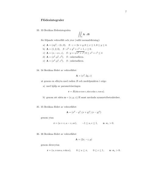 Exempelsamling Vektoranalys