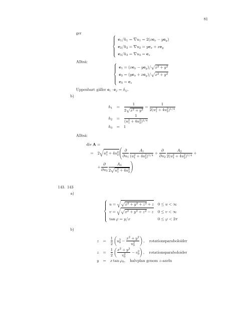 Exempelsamling Vektoranalys