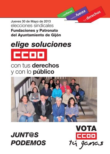 Programa electoral de CCOO para las elecciones sindicales en los ...