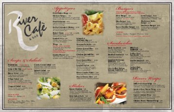 Download Menu pdf - River Cafe & Bar