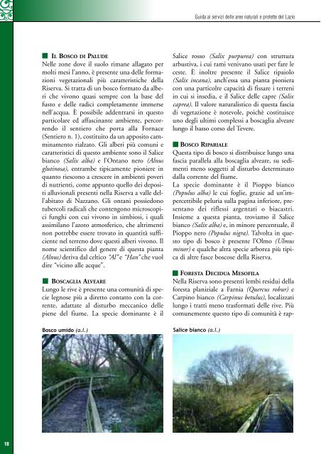 Guida della Riserva - Riserva Naturale Tevere Farfa