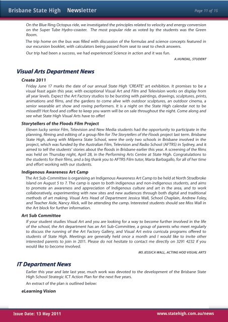 Newsletters Issue - Brisbane State High School - Education ...