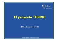 El proyecto TUNING - tuning project