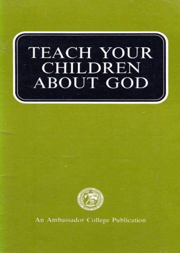 Teach Your Children About God PDF - Church of God Faithful Flock