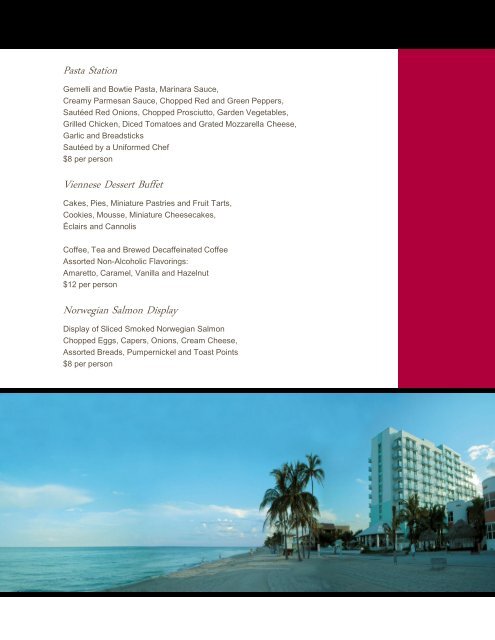 Wedding Packages & Menus - Hollywood Florida Hotel on the Beach