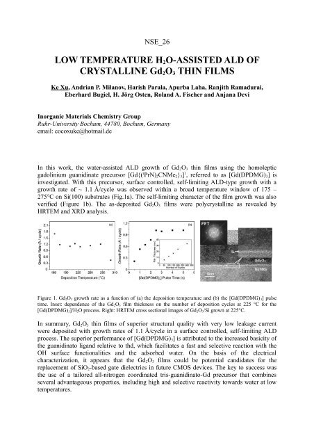 Section Days abstract book 2010.indd - RUB Research School ...