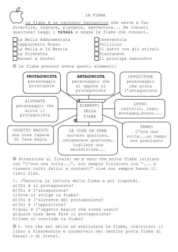 LA FIABA La fiaba Ã¨ un racconto fantastico che ... - La Teca Didattica