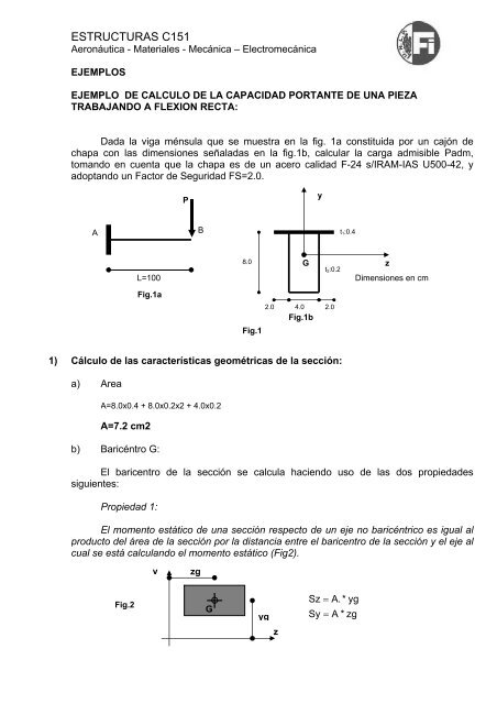 Ejemplo Flexion recta