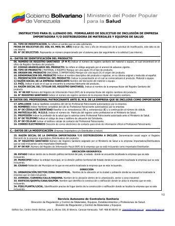 instructivo para el llenado del formulario de solicitud de inclusiÃ³n de ...