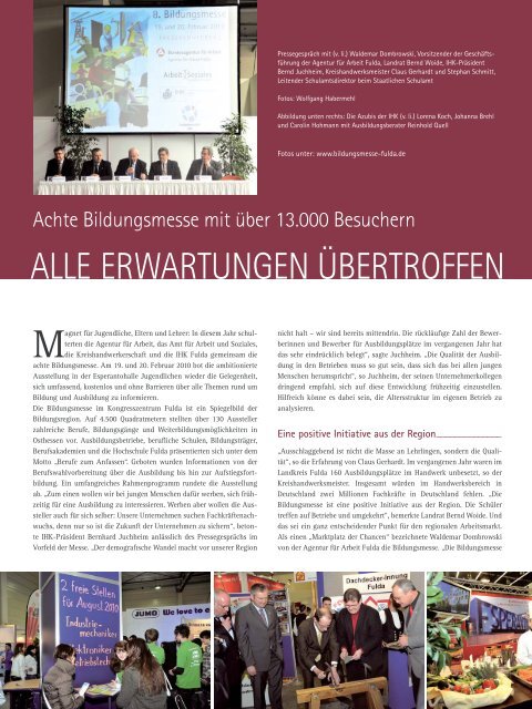 Bildungsmesse 2010: Gemeinde Flieden: Steuer- und - IHK Fulda