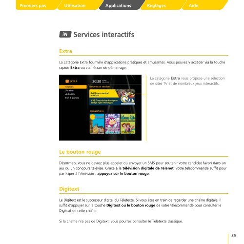 Guide de l'utilisateur tÃ©lÃ©vision digitale - Klantenservice - Telenet