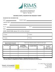 ADVANCE HOTEL RESERVATION REQUEST FORM - RIMS