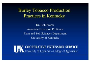 Pearce KY Tobacco Pr..