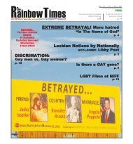 NOV. 1, 2007 - The Rainbow Times